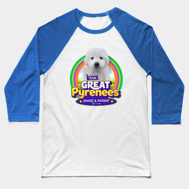 Great Pyrenees Baseball T-Shirt by Puppy & cute